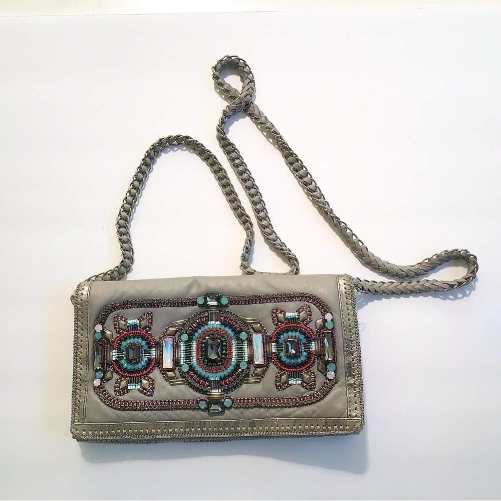 BUBA of London Leather Embellished Purse/Clutch, NWT